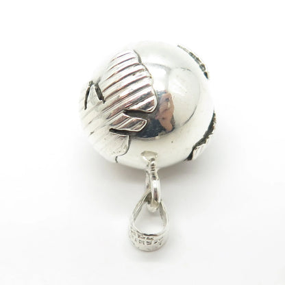 925 Sterling Silver Vintage Mexico Globe Pendant