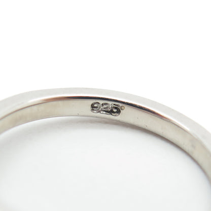 925 Sterling Silver Round-Cut Lab-Created Blue Sapphire Ring Size 5