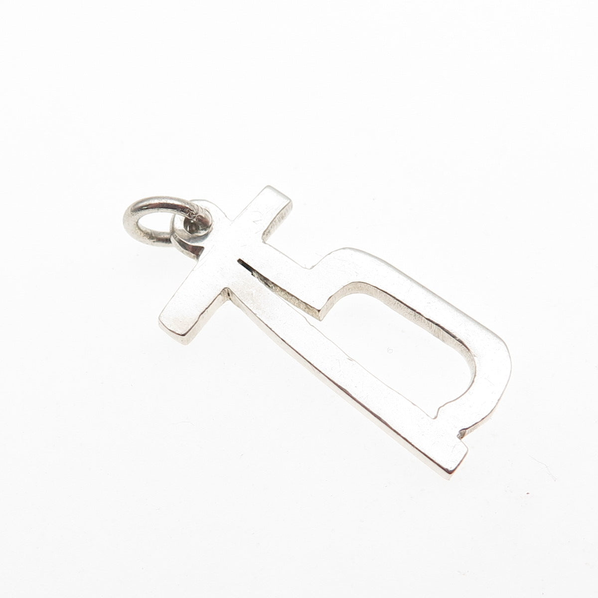 925 Sterling Silver Vintage Lucky Number 75 Charm Pendant