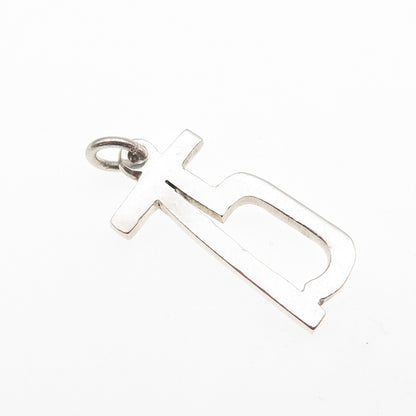 925 Sterling Silver Vintage Lucky Number 75 Charm Pendant
