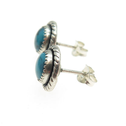 PACIFIC JEWELRY Old Pawn Sterling Silver Southwestern Turquoise Stud Earrings