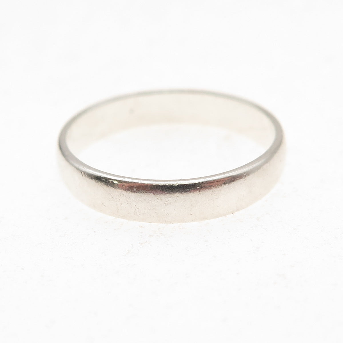 925 Sterling Silver Vintage Classic Wedding Oxidized Band Ring Size 8