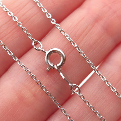 925 Sterling Silver Cable Chain Necklace 18"