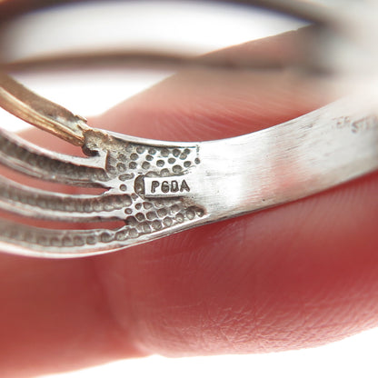PAGODA PGDA 14K Yellow & Rose Gold Sterling Vintage Crisscross Ring Size 8.25