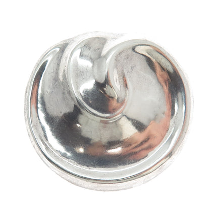 925 Sterling Silver Vintage Mexico Modernist Seashell Pin Brooch / Pendant