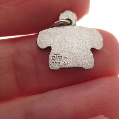 O.C. Tanner Sterling Silver Antique Art Deco Retro Rotary Phone Charm Pendant