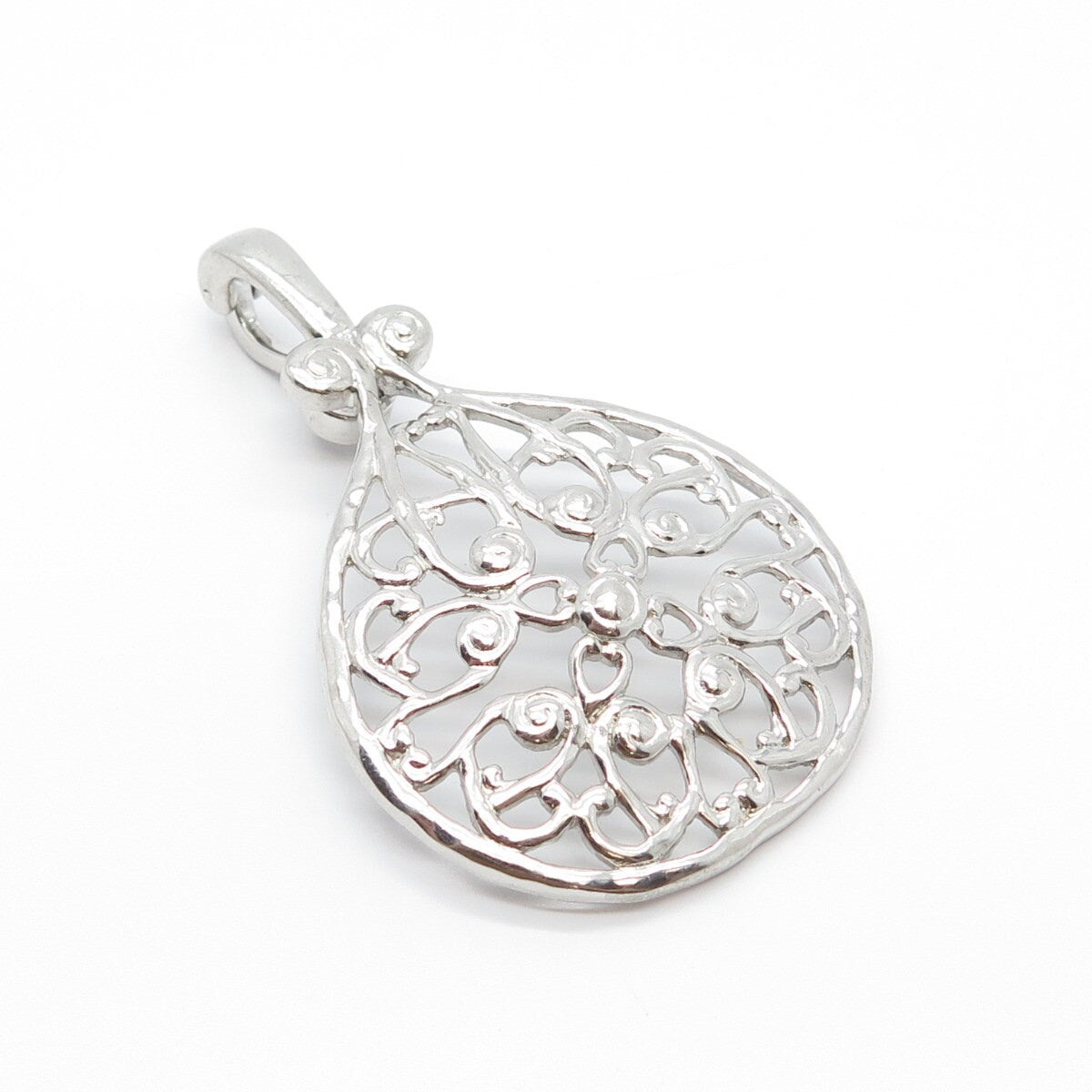 925 Sterling Silver Vintage Ornate Pendant