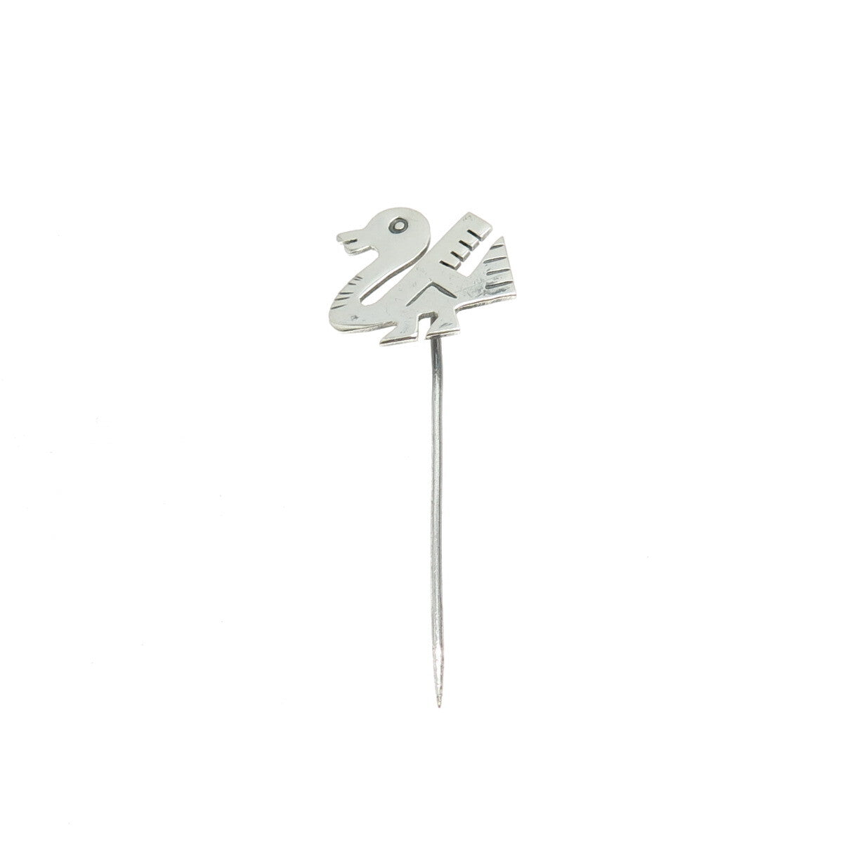 925 Sterling Silver Vintage Southwestern Tribal Duck Bird Lapel Pin
