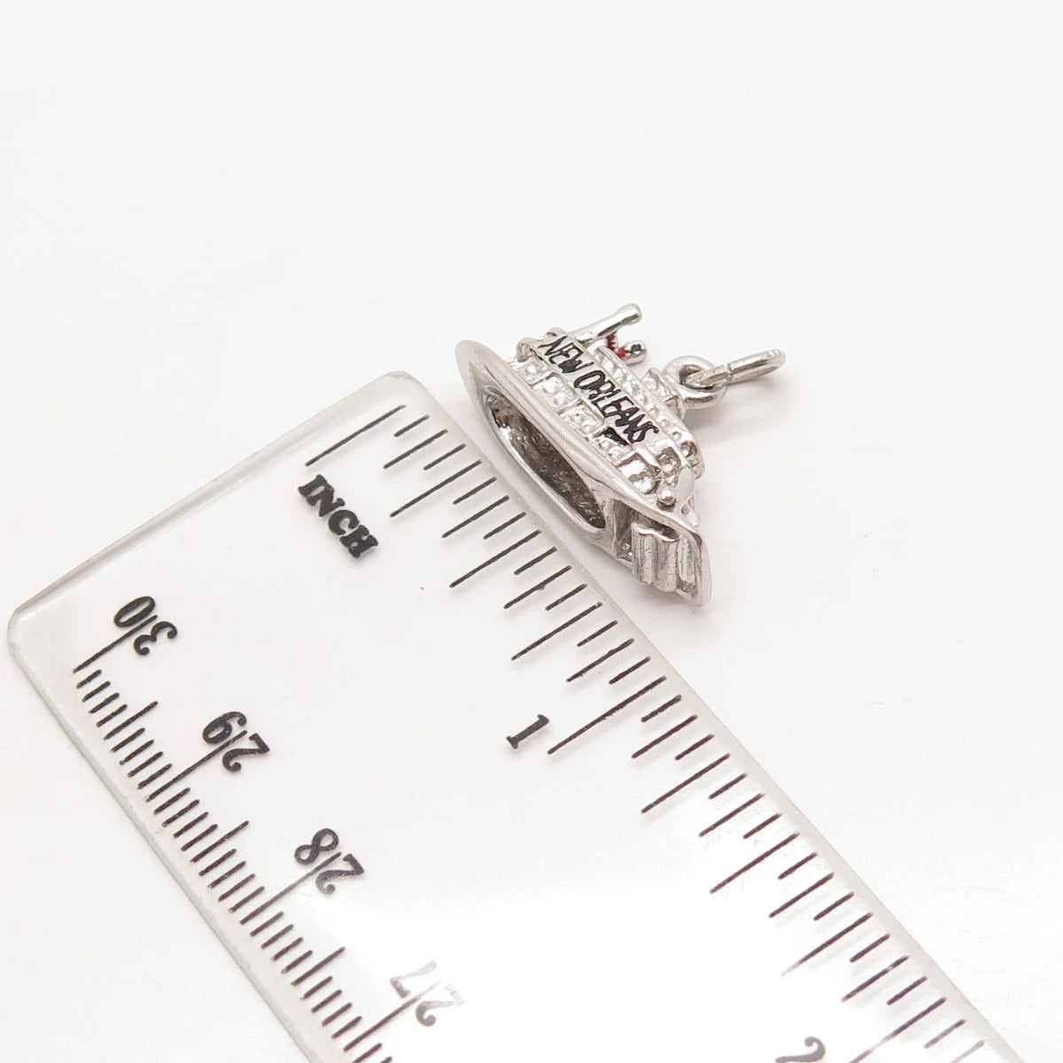 925 Sterling Silver Vintage "New Orleans" Liner Ship Charm Pendant