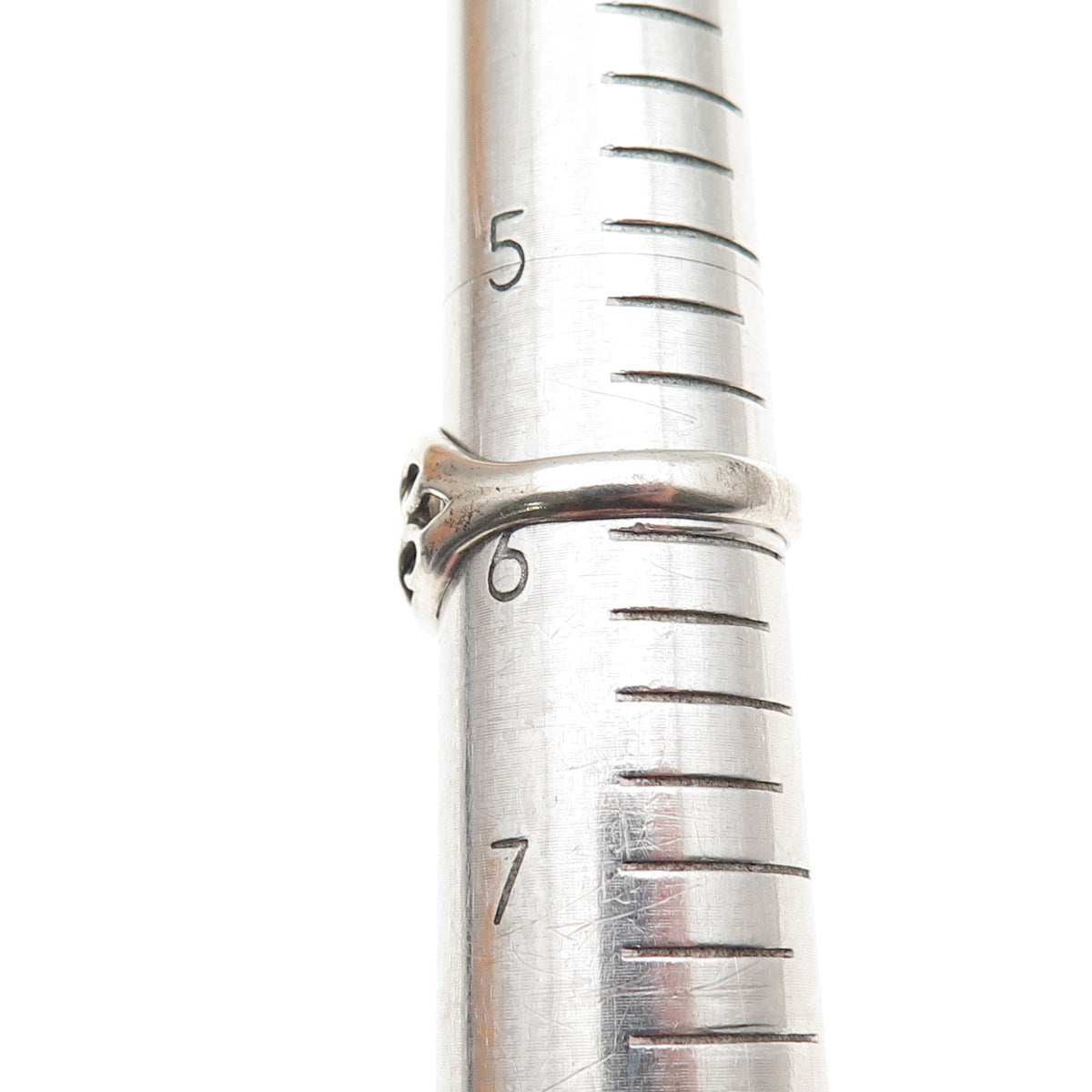 925 Sterling Silver Vintage Woven Oxidized Ring Size 6