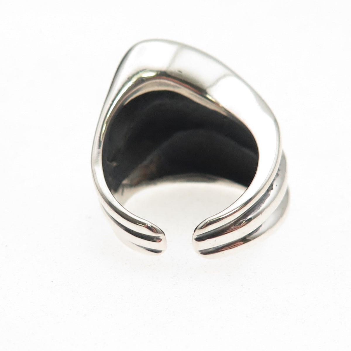 Joseph Masaniello 925 Sterling Silver Vintage Modernist Adjustable Ring Size 6.5