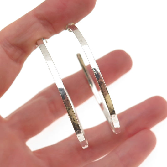 Silpada 925 Sterling Silver Vintage Hammered Large Hoop Earrings