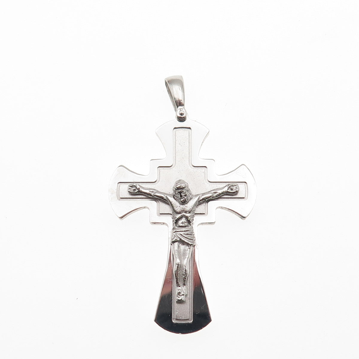 925 Sterling Silver Italy Crucifix Cross Religious Charm Pendant