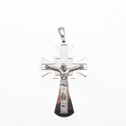 925 Sterling Silver Italy Crucifix Cross Religious Charm Pendant