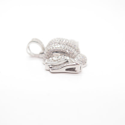 925 Sterling Silver C Z Hand & Money Pendant