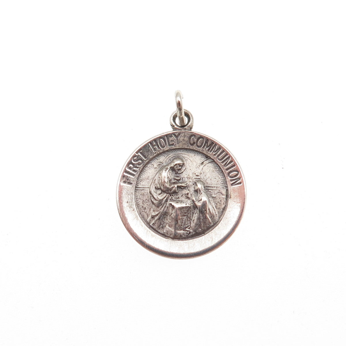 925 Sterling Silver Vintage First Holy Communion Mini Charm Pendant