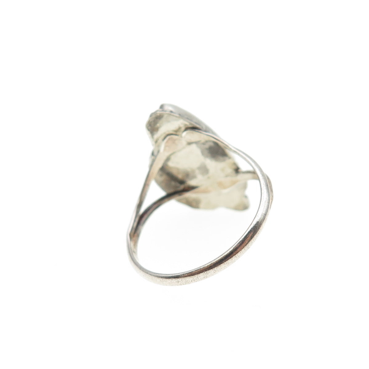 Old Pawn 925 Sterling Silver Vintage Southwestern MOP Feather Ring Size 4.5