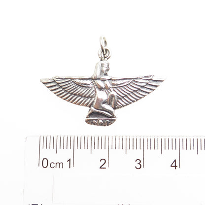 800 Silver Vintage Egypt Goddess Isis Pendant