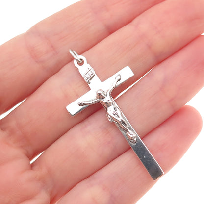 925 Sterling Silver Vintage Crucifix Cross Religious Charm Pendant