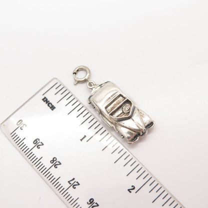 925 Sterling Silver Vintage Jewelart Retro Car Charm Pendant