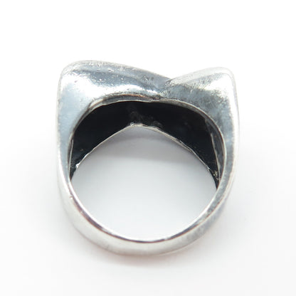 N&D CO. 925 Sterling Silver Vintage Modernist Ring Size 7