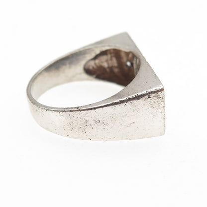 925 Sterling Silver Vintage Genice Name Ring Size 9.5