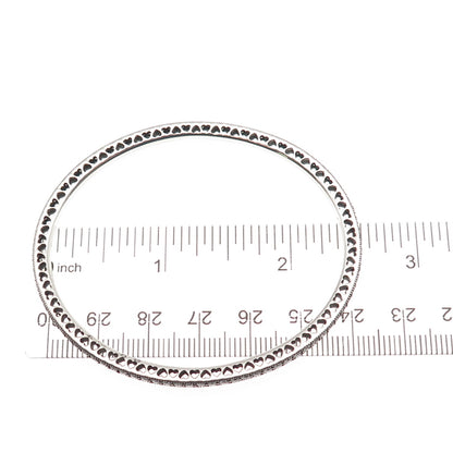 Pandora 925 Sterling Silver Round-Cut C Z Bangle Bracelet 6.5"