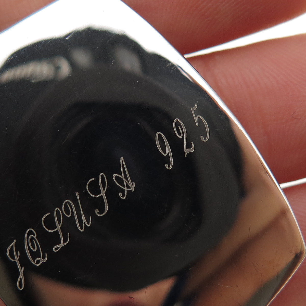 JOLUSA 925 Sterling Silver Real Round-Cut Sapphire Cross Pendant