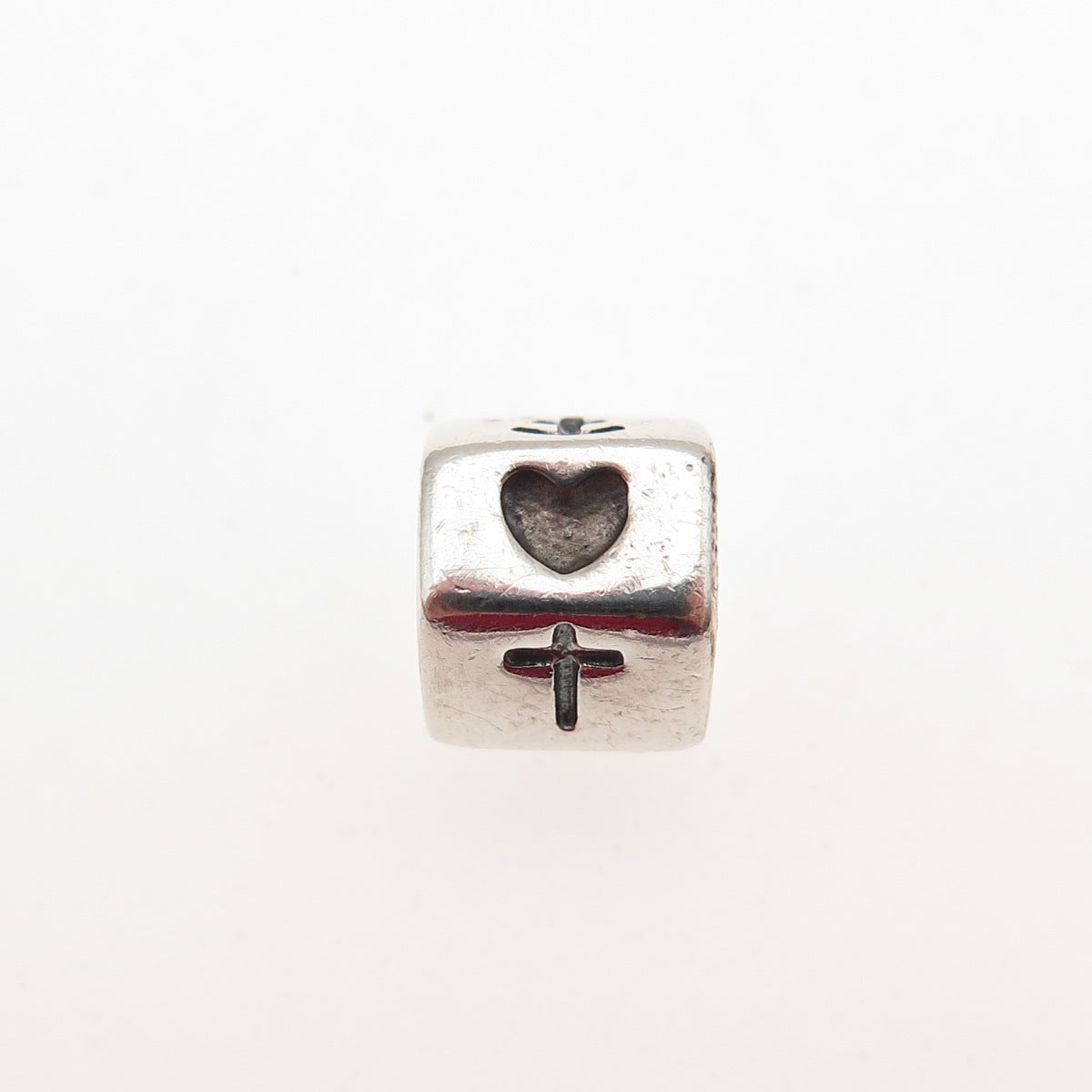 Pandora 925 Sterling Silver Faith Hope & Love Slide Bead Charm