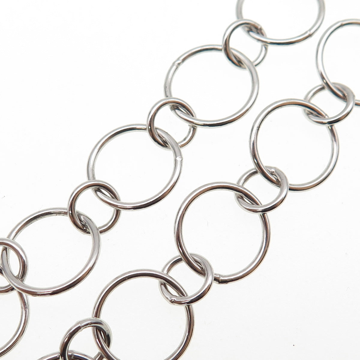 925 Sterling Silver Multi-Rolo Chain Necklace 18"