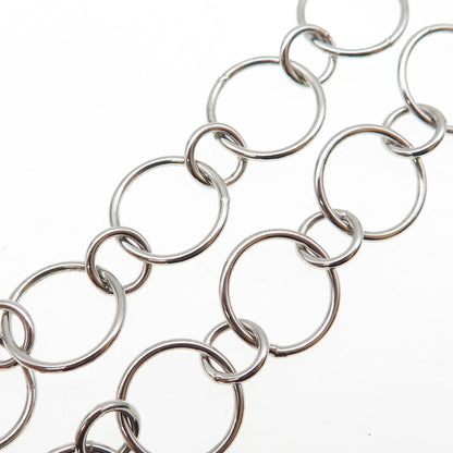 925 Sterling Silver Multi-Rolo Chain Necklace 18"