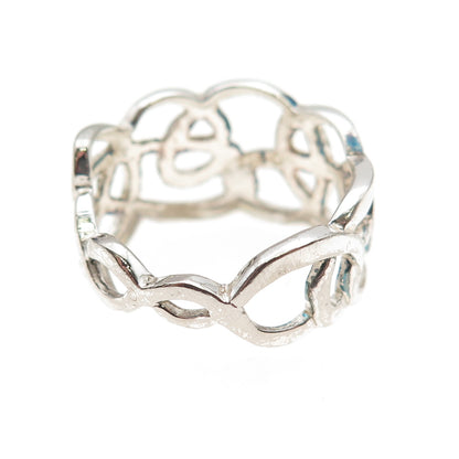 Charles Winston 925 Sterling Silver Vintage Celtic Knot Ring Size 8