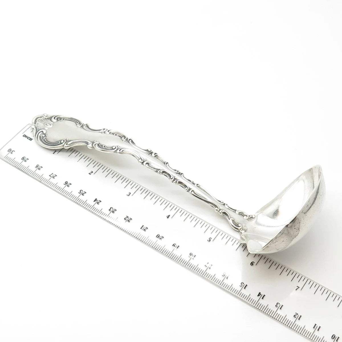 925 Sterling Silver Antique Victorian Gorham Strasbourg - 1897 Gravy Ladle
