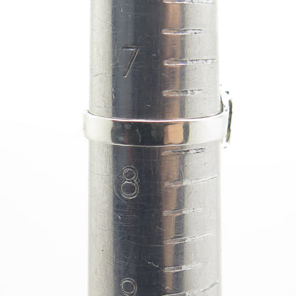 925 Sterling Silver Vintage Diamond-Cut Ribbed Ring Size 7.75