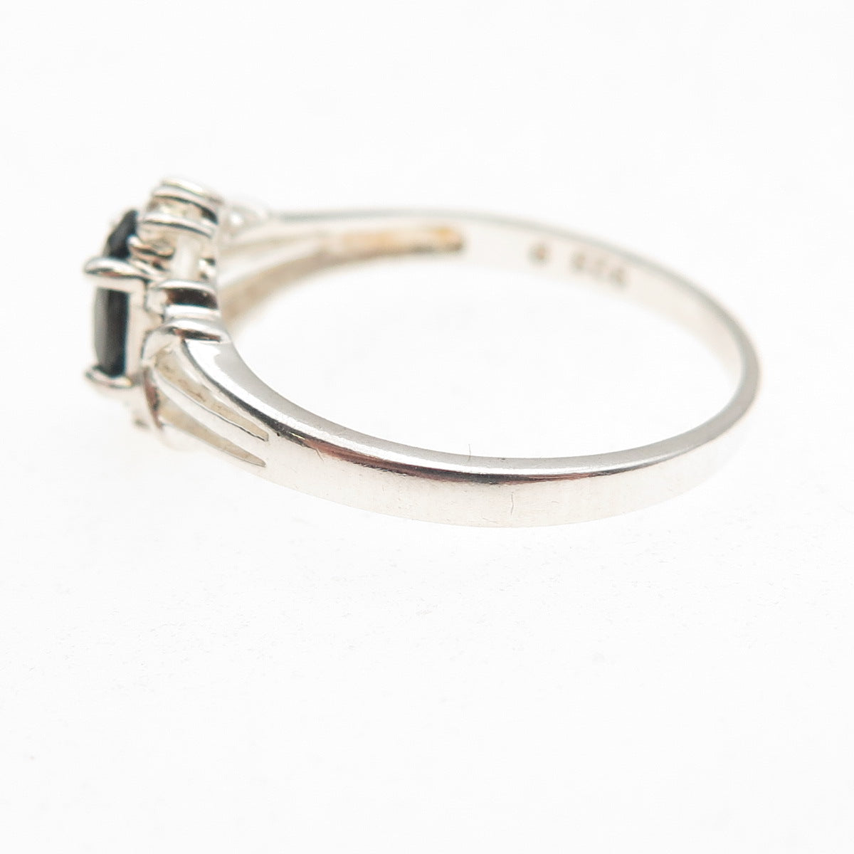 Avon RJ Graziano 925 Sterling Silver Vintage Real Oval-Cut Sapphire Ring Size 9
