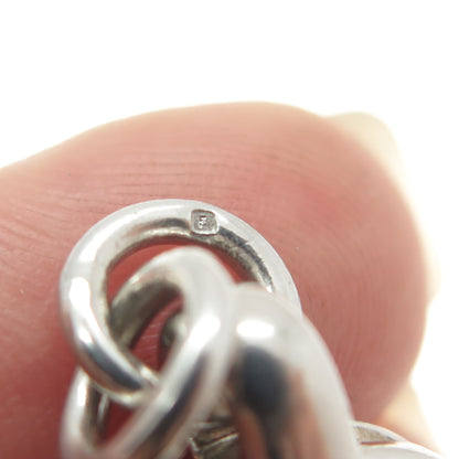 925 Sterling Silver Vintage Italy Bracelet & Necklace Spring Ring Lock Clasp