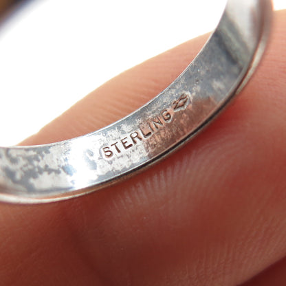 VARGAS 925 Sterling Silver Vintage Classic Wedding Band Ring Size 6