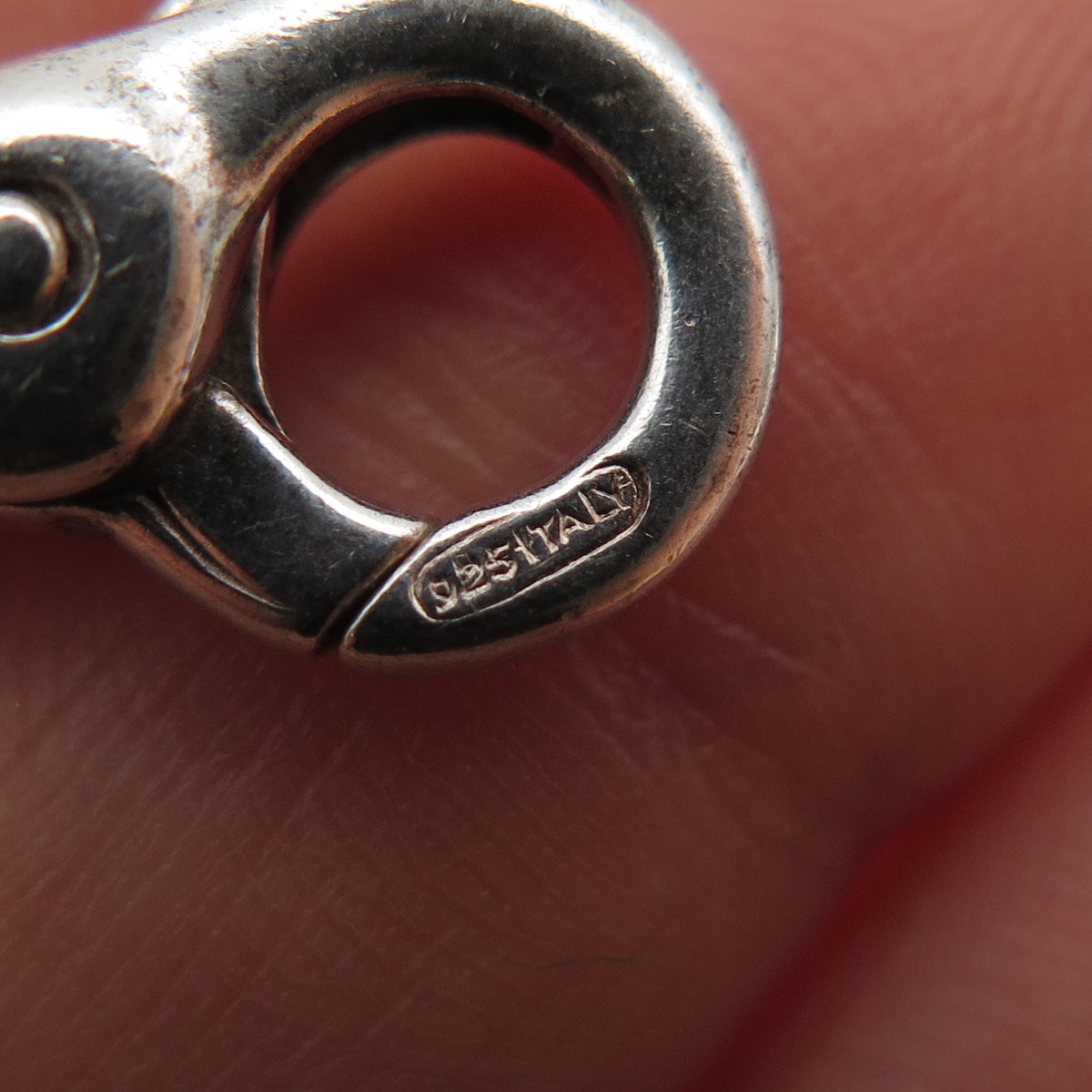 925 Sterling Silver Vintage Italy Bracelet / Necklace Lobster Lock Clasp