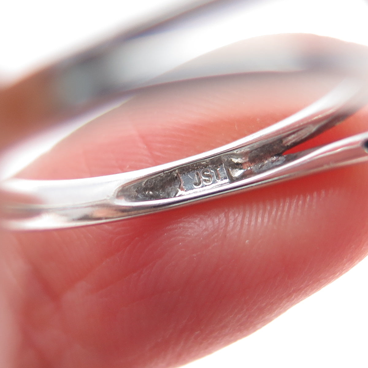 925 Sterling Silver 10K Rose Gold Real Diamond Infinity Heart Ring Size 7.25