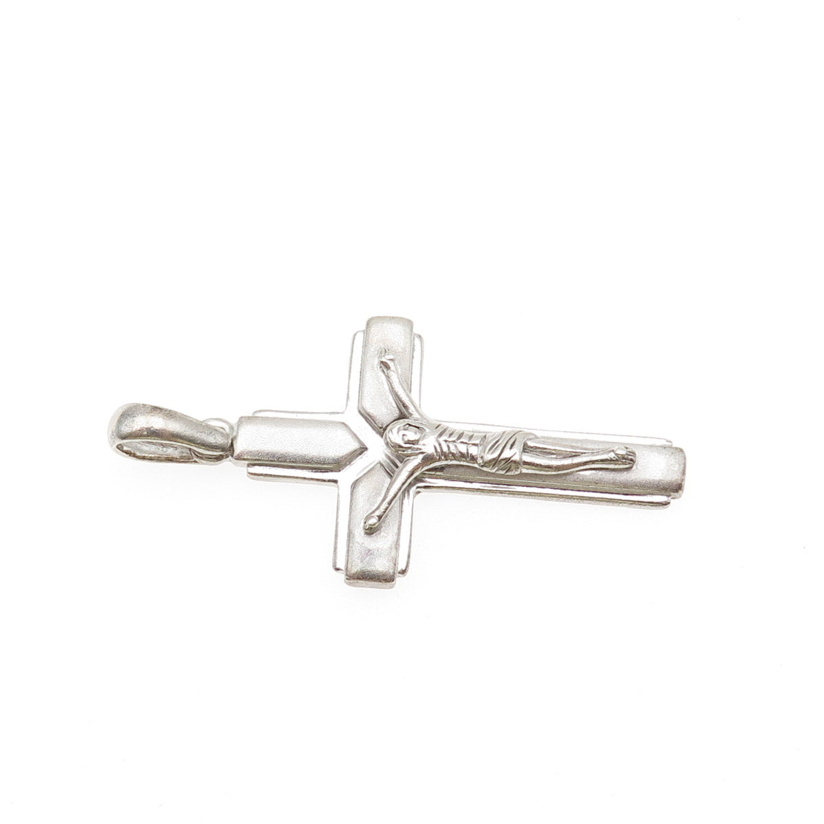 925 Sterling Silver Vintage Crucifix Cross Charm Pendant