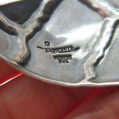 ESPERANZA 925 Sterling Silver Vintage Mexico Modernist Adjustable Bracelet 7"