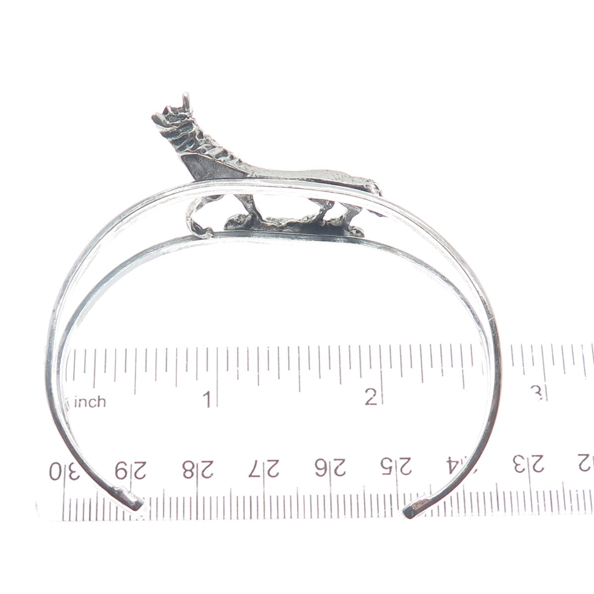 925 Sterling Silver Vintage Mexico Horse Adjustable Oxidized Bracelet 6.75"