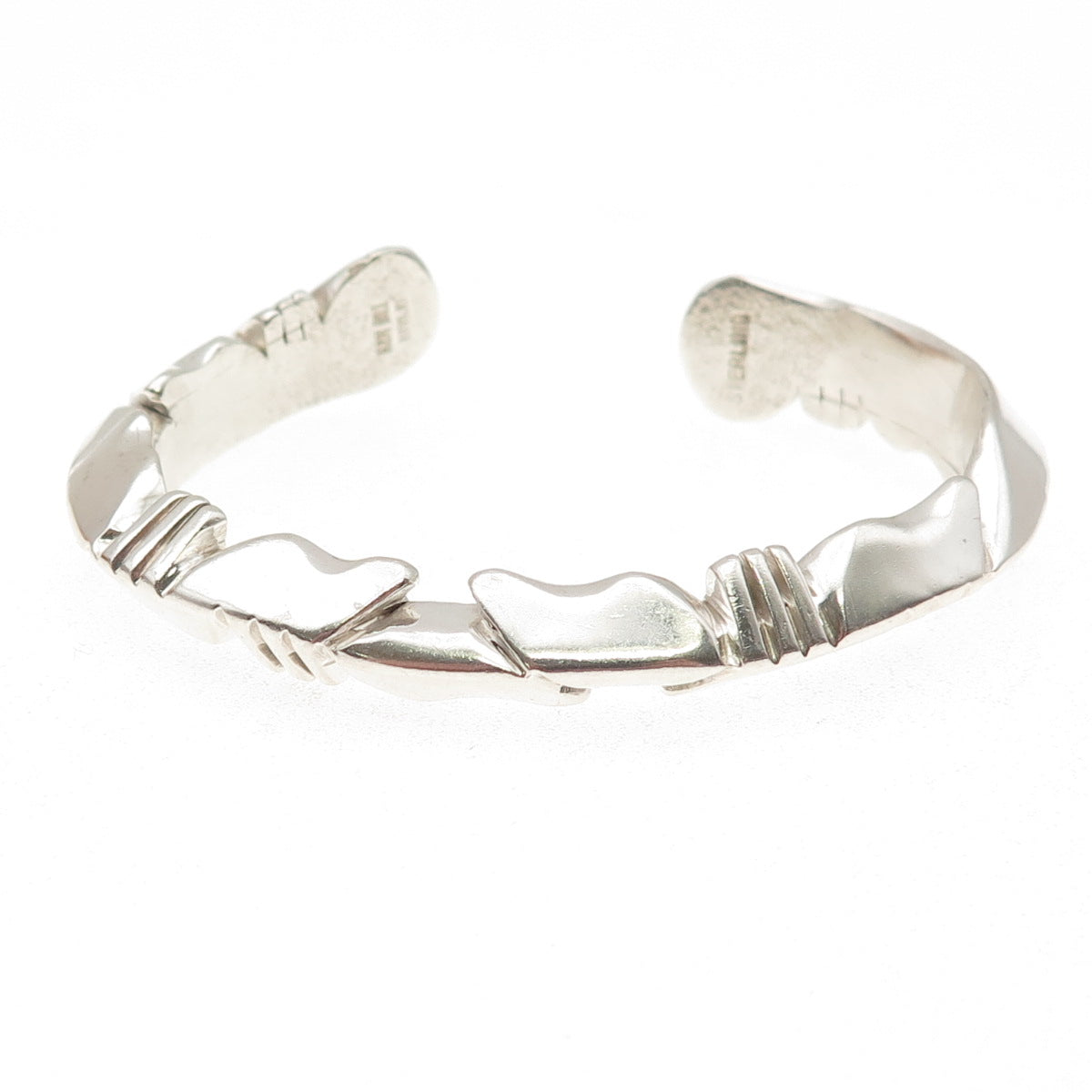 Ken & Mary Bill Navajo Old Pawn 925 Sterling Southwestern Adjustable Bracelet 6"