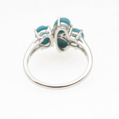 925 Sterling Silver Real Sleeping Beauty Turquoise Ring Size 8