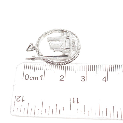 925 Sterling Silver Vintage Toronto Skyline Charm Pendant