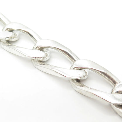 925 Sterling Silver Vintage Mexico Curb Link Bracelet 8.75"