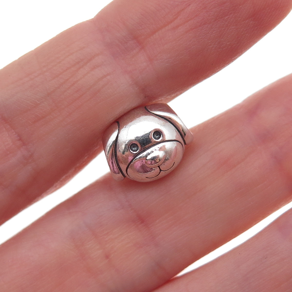 Pandora 925 Sterling Silver Devoted Dog Slide Bead Charm