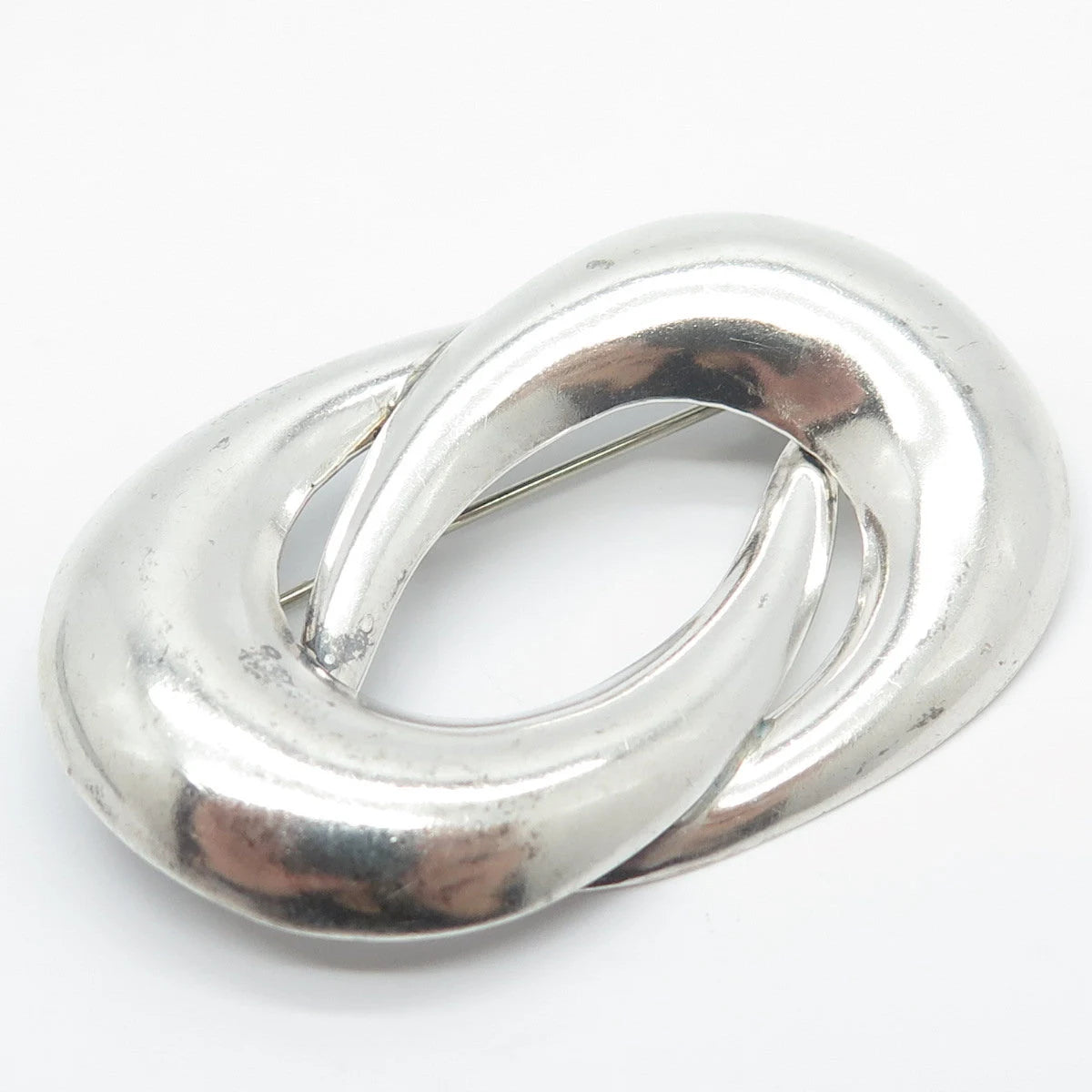 925 Sterling Silver Vintage Mexico Modernist Pin Brooch