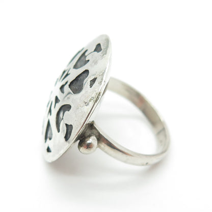 925 Sterling Silver Vintage Spades Playing Cards Symbol Oxidized Ring Size 5