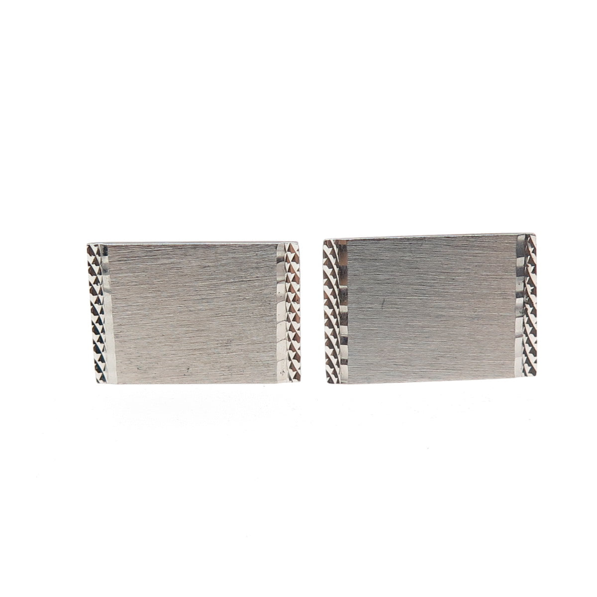 LAMODE 925 Sterling Silver Vintage Diamond-Cut Cufflinks